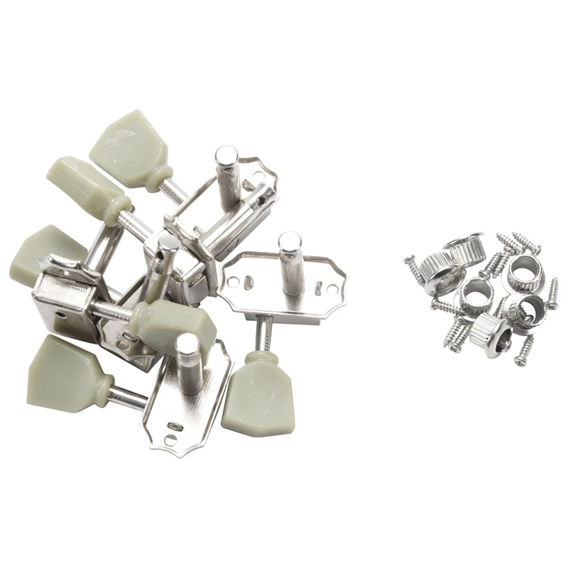 

A Set 6 Pcs Jade Green Retro Trapezoid Button Locked String Tuning Pegs Key Tuner Machine Head for Guitar Lock Schaller Style