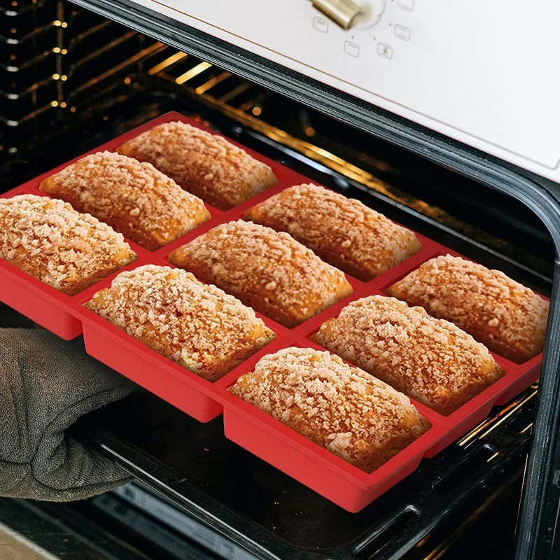 

Baking Cavity Chocolate Mini Browine Cornbread Loaf Mold Cake Baking Toast Mould 9 Muffin Rectangle French Pan Pan Mold Silicone