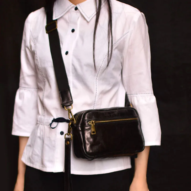 Женская кожаная сумка через плечо AETOO модный трендовый корейский мессенджер из