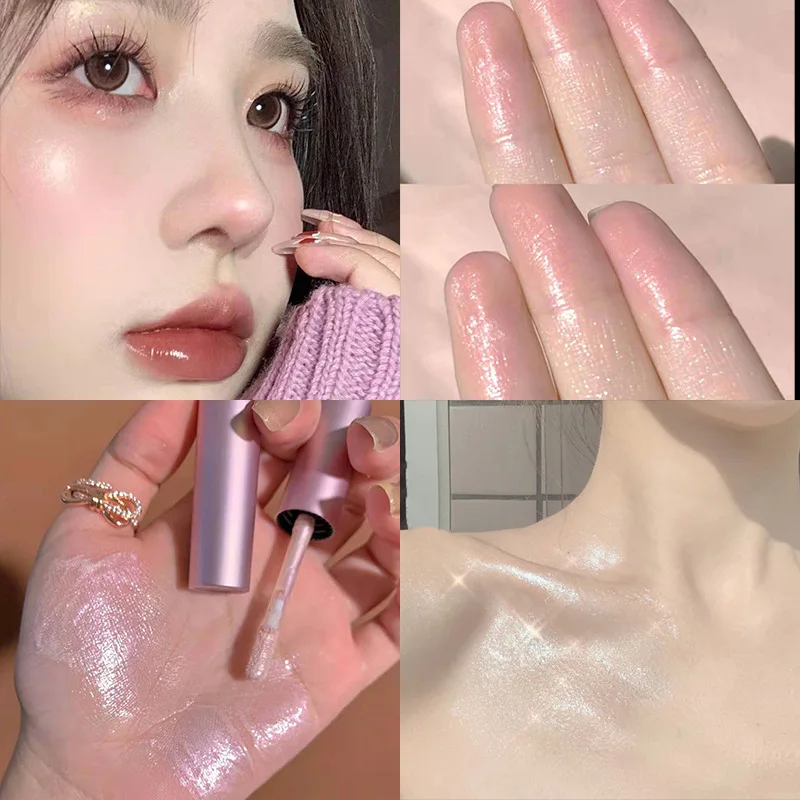 

Water Glass Highlighting Blush Brighten Skin Diamond Glitter Illuminating Liquid Highlighter Body Face Contour Makeup Cosmetic
