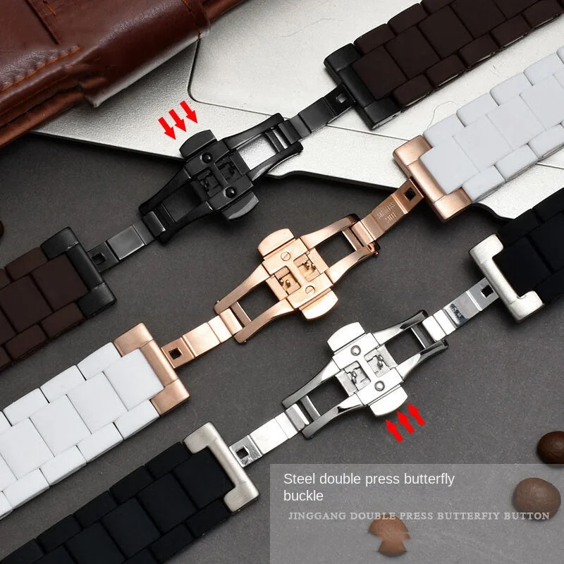 Ремешок из прорезиненной стали для часов Armani AR5858/5867/5905/5920/6066 ремешок наручных