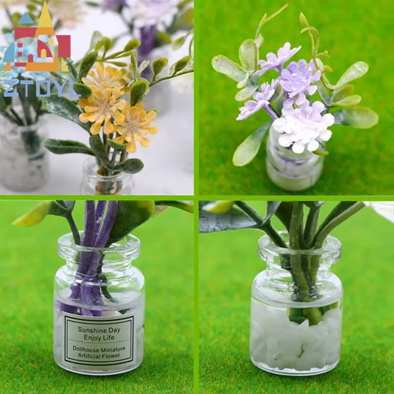 

Миниатюрные горшечные растения для кукольного домика, аксессуары для украшения мебели, декор «сделай сам»