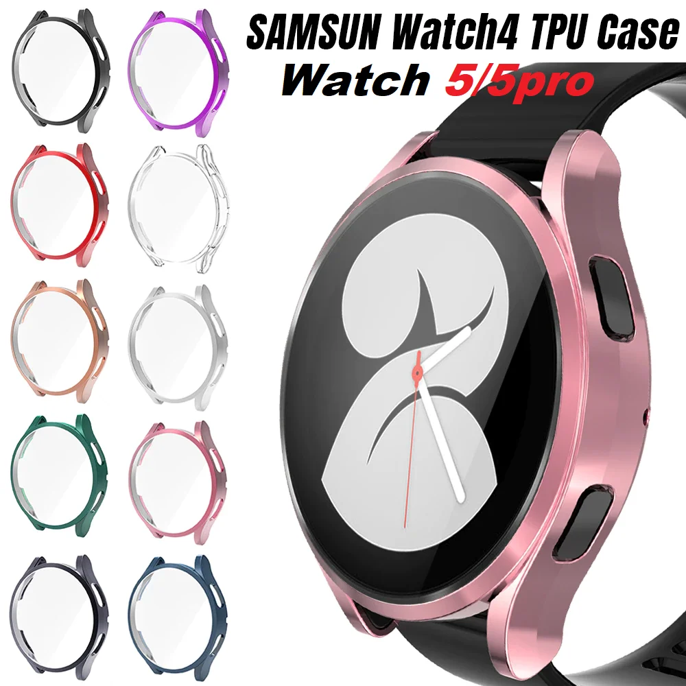 Защитный чехол для Samsung Galaxy Watch 4/5 40 мм 44 Мягкий ТПУ с защитой от царапин бампер
