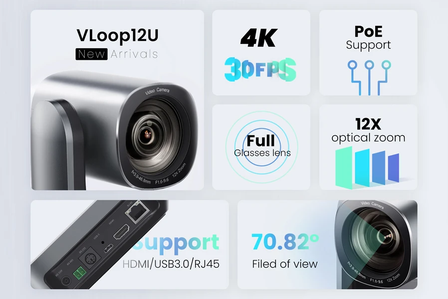 Фото 3 шт. 4K 12X NDI POE Ptz камера VL12U и One KB200 Студия видеоконференций Прямая трансляция IP-джойстик Группа контроллеров №2