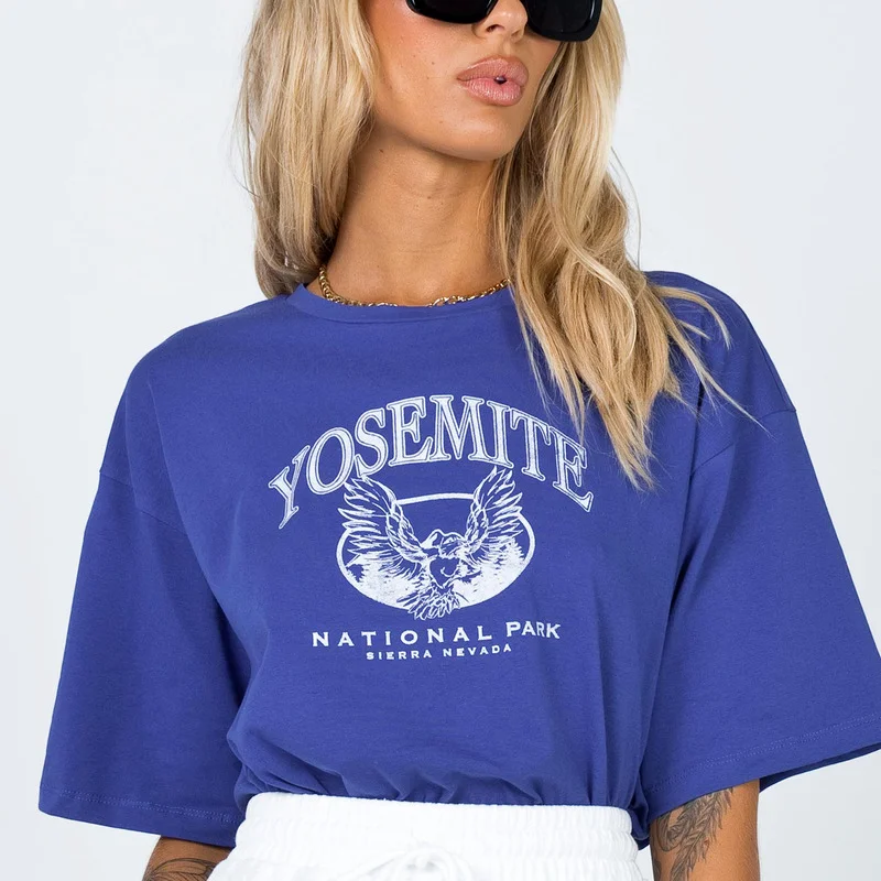 

100% Cotton Boho Vintage Eagle Graphic Tees Women Loose Short Sleeve O Neck TShirt Fashion Women BOHO T-Shirt Casual T-Shirt New