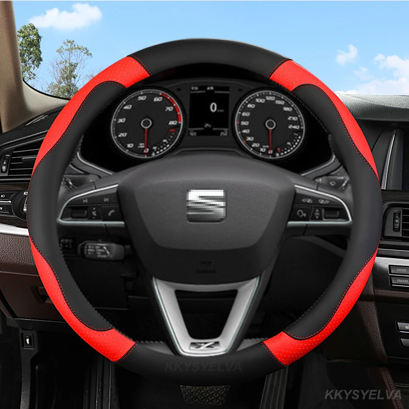 

Из искусственной кожи 38 см 15 дюймов для SEAT Ibiza Exeo Ateca Altea Turedo Tarraco Toledo Arona Leon, автомобильные аксессуары