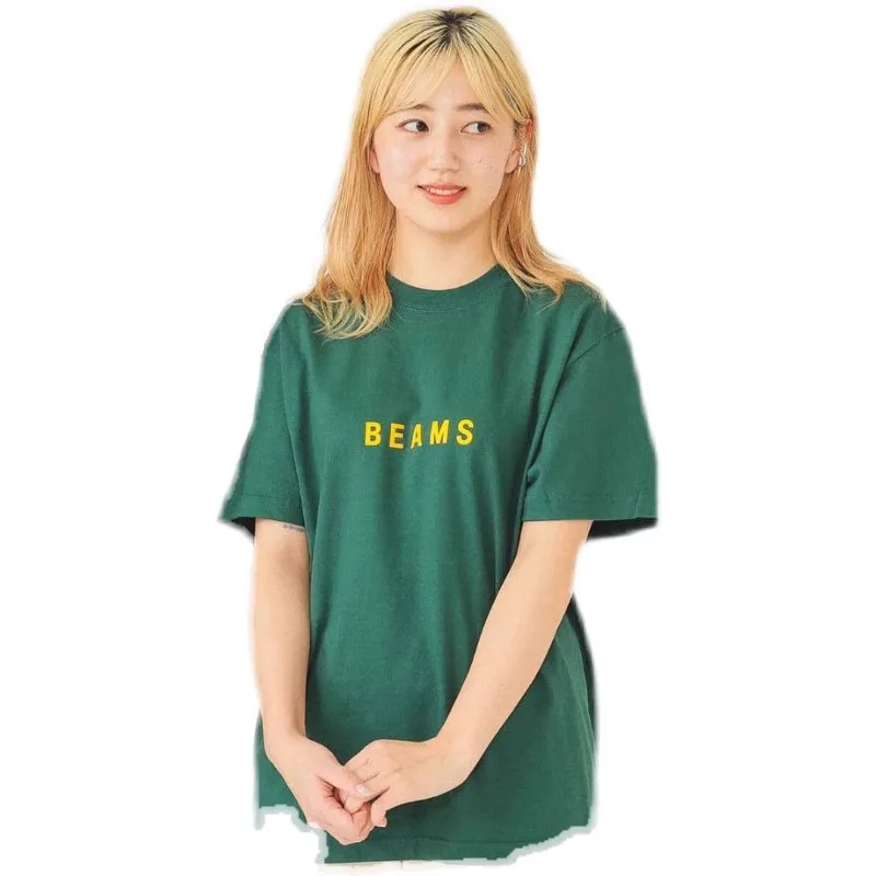 Простая футболка из чистого хлопка с принтом букв 2023 луча мужская и женская TX968