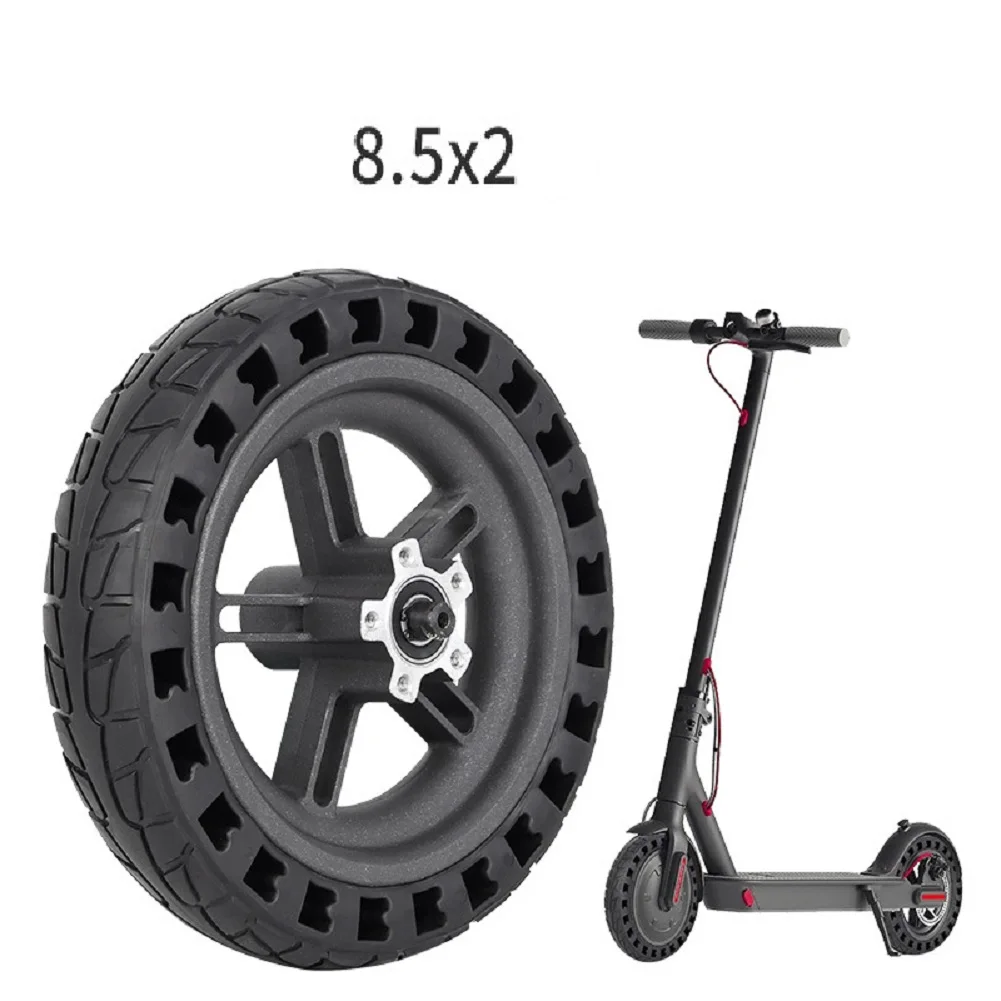 

8.5 Inch 8.5x2 Solid Tire + Wheel Hub Set For Xiaomi M365/1S Electric Scooter Explosion-proof Rubber Tyre Tires Cycling Parts