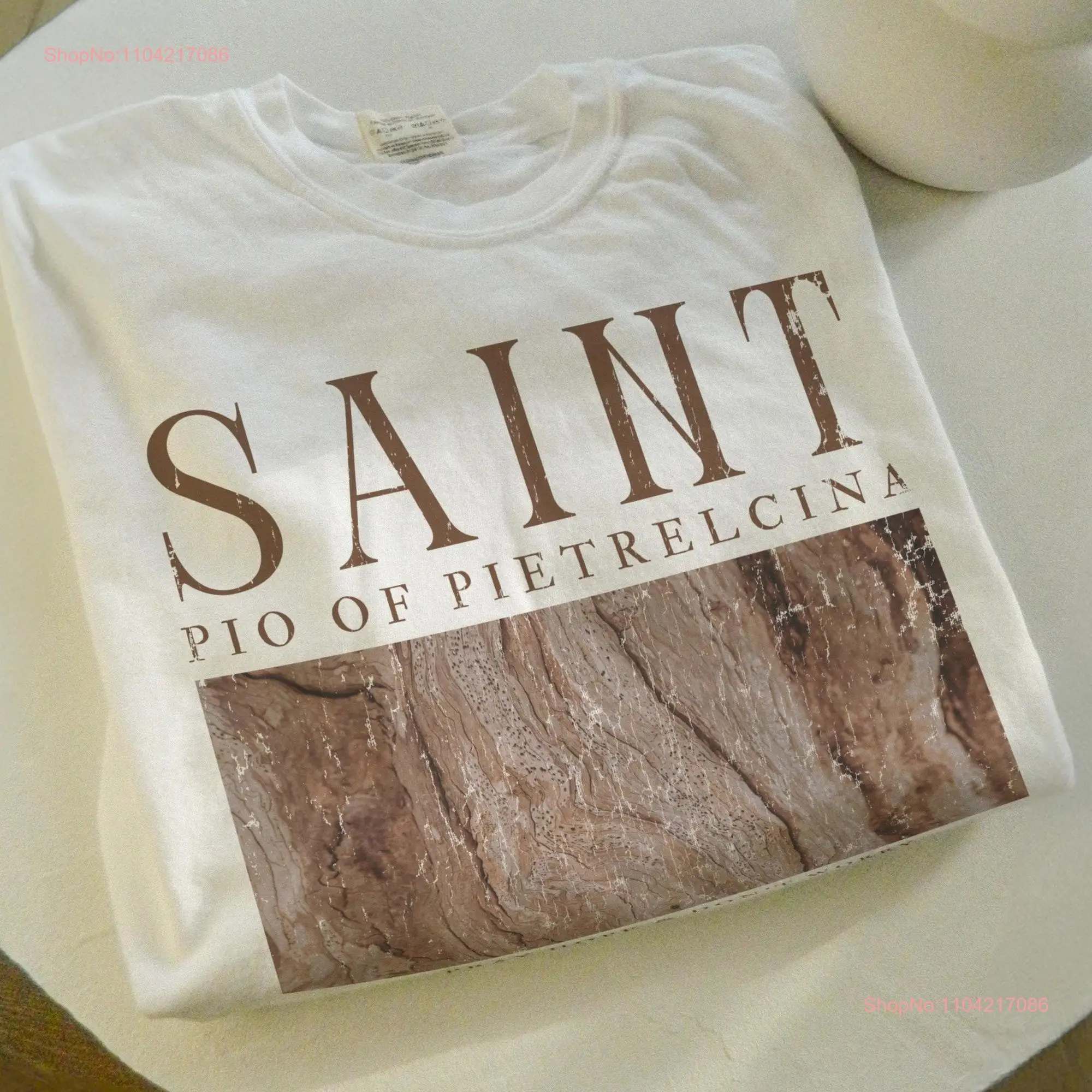 Saint Padre Pio T Shirt Catholic for Men Confirmation Godson Present St of Pietrelcina long or short sleeves