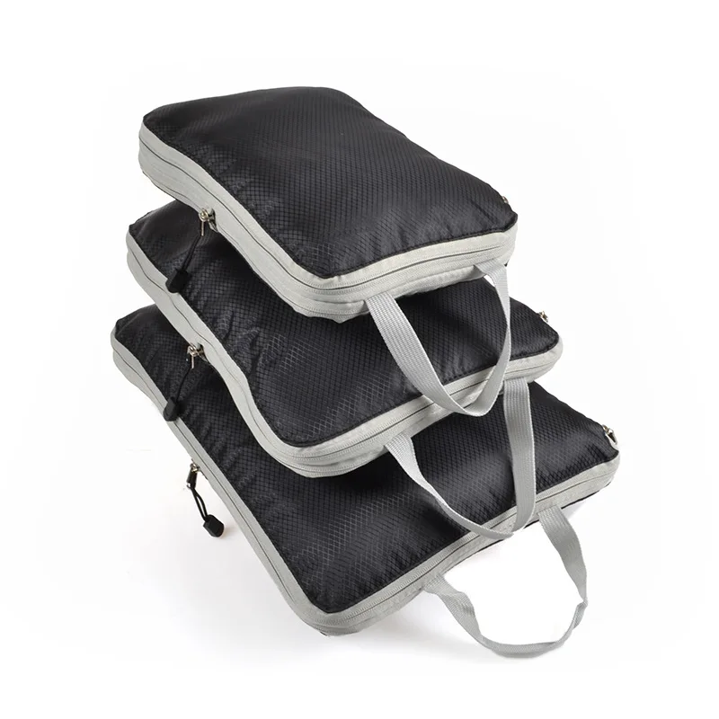 3 Stück Reisetasche Kom Primi Erbare Verpackungs Würfel Nylon Tragbar Mit Handtasche Gepäck Organizer Faltbar Wasserdicht