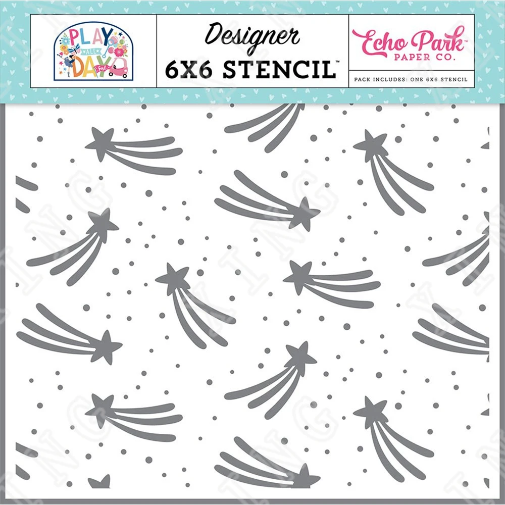 

2022 New Shooting Stars 6 Inches Square Stencil Diy Wax Paper Greeting Card Scrapbooking Album Diary Coloring Kids Drawing Mold