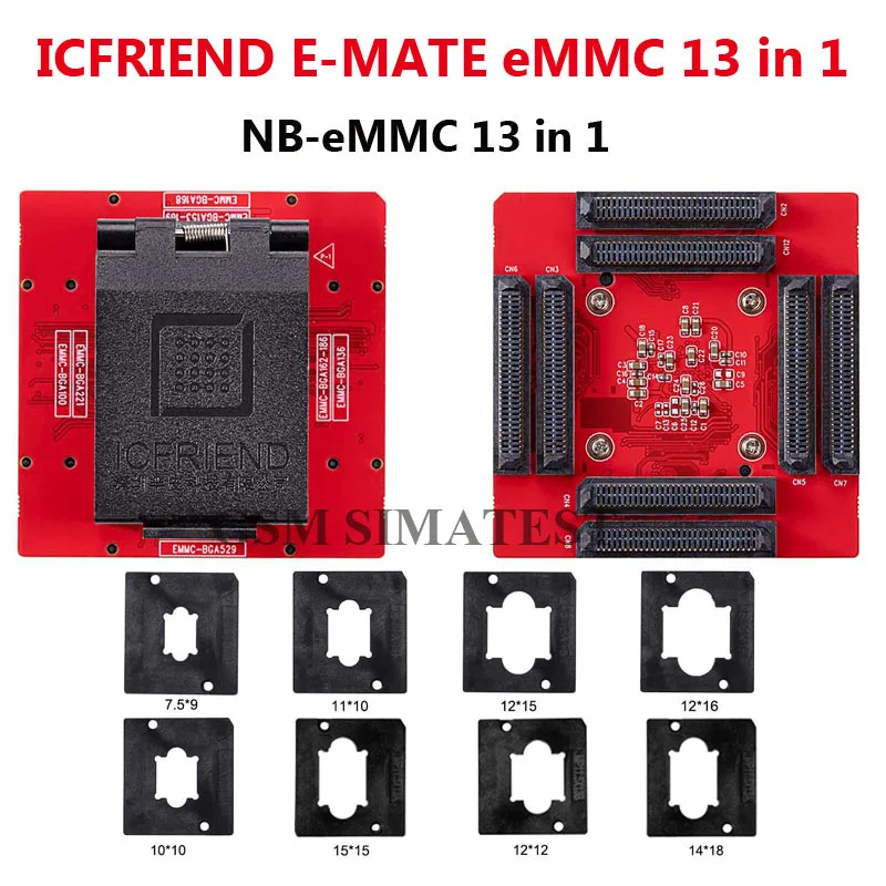 ICFRIEND E-MATE X E MATE BOX EMATE EMMC BGA NB - eMMC 13 в 1 розетка с Z3X легкий Jtag UFi Box Riff MiPi Medusa Pro купить по