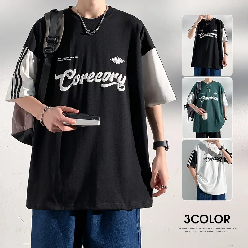 

Футболка Мужская/женская с коротким рукавом, винтажная Свободная Повседневная рубашка оверсайз с круглым вырезом, Топ в стиле Харадзюку, лето 2023