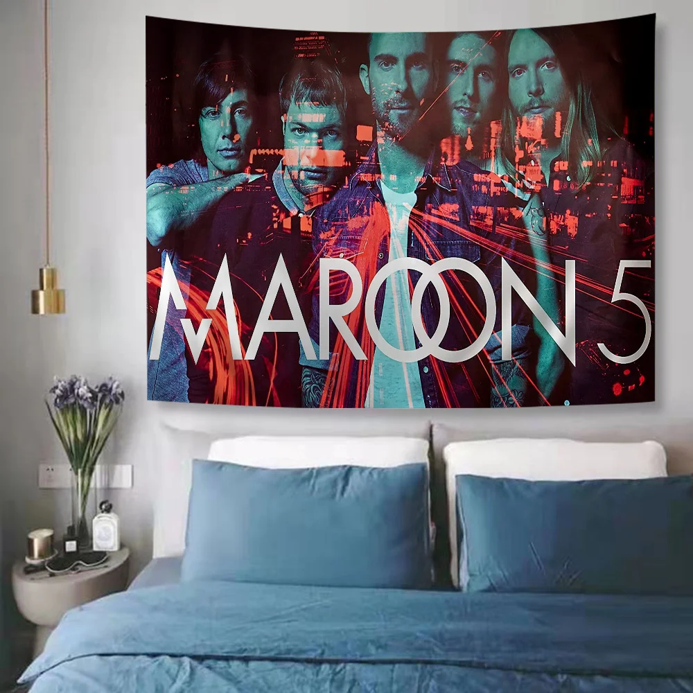M-Maroon 5 DIY Wall Tapestry Hippie Flower Carpets Dorm Decor Art