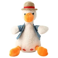 talking duck plush toys duck plush toy repeat what you say and singing funny stuffed toys electronic pet the best gift