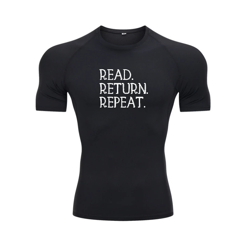 

Забавная футболка с надписью «Read Return», с рисунком библиотеки, любовника, подарок, футболка с принтом, забавная футболка, хлопковая облегающая Мужская футболка