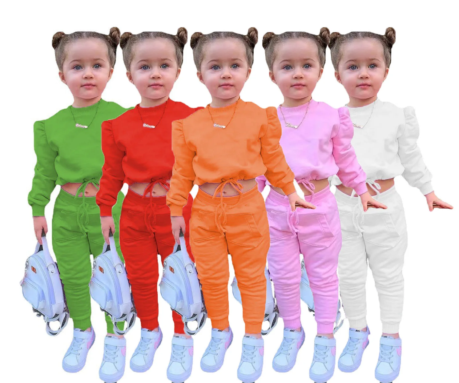 

Однотонный женский костюм с длинным рукавом, на возраст 1-8 лет