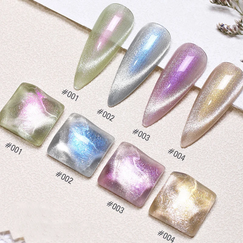 

4 Colors Aurora Cat Eye Gel Nail Polish 8ml Semi Permanent Laser Magnetic Lacquer Soak Off UV Manicure For Nail Art Gel Varnish