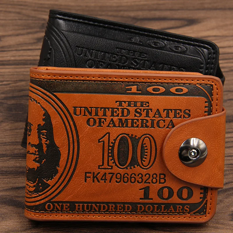 

2023 New Men's Wallet Small Money Wallet New Design Dollar Price Top Men's Thin Wallet with Coin Bag Zipper Wallet Small Purse