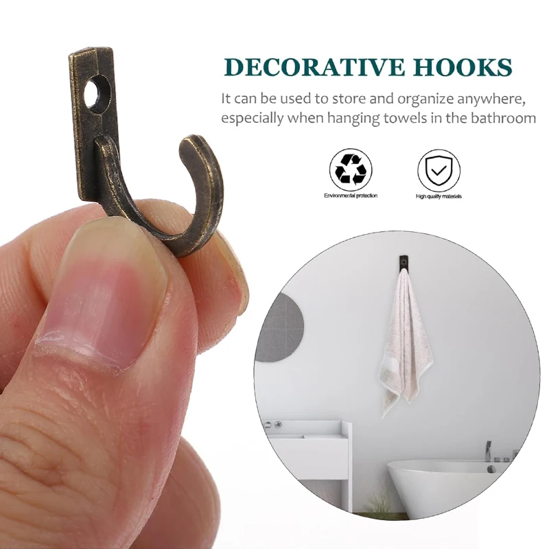 Маленькие винтажные крючки для ключей 50 шт. настенная полка хранения из