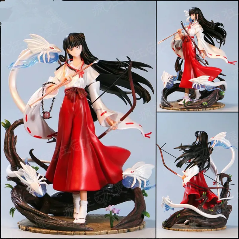

26CM Inuyasha Kagome Higurashi Kikyo Girl GK Figure PVC Action Collection Model Toys Doll Gifts