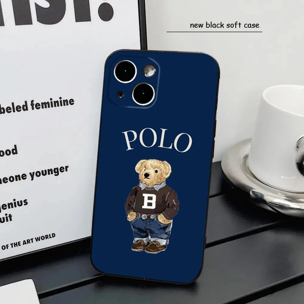 B-BaronS F-FilouS Bear модный телефон Женский Для iPhone16 15 14 13 12 Mini 11 Pro XR X XS MAX 7 8 Plus силиконовый