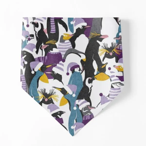 

Бандана с надписью Merry Penguins, черная, белая, серая, темная собака, аксессуары, платок, ошейник, шейный платок, костюм с принтом кошки на Рождество