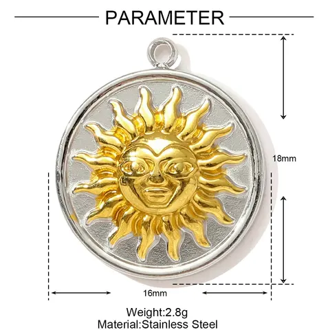 vnistar 3 шт., двухцветное ожерелье из нержавеющей стали