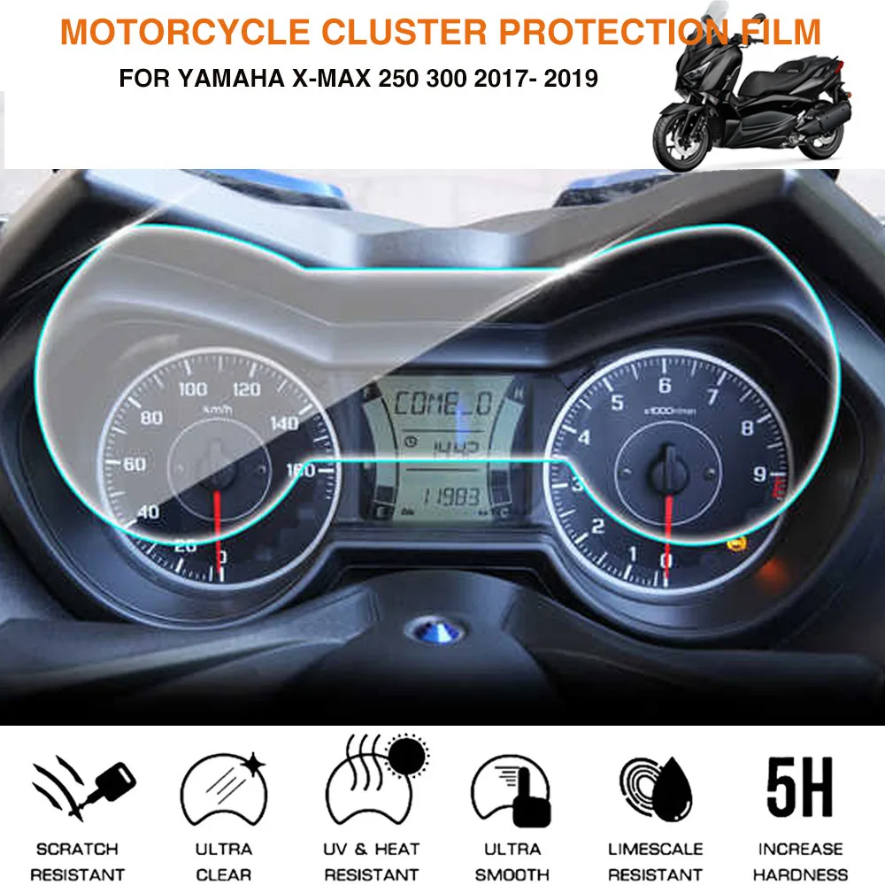 

Two Sets of Motorcycle Meter Protective Film Meter Anti-scratch Meter Film for YAMAHA Yamaha XMAX 300 Accessories
