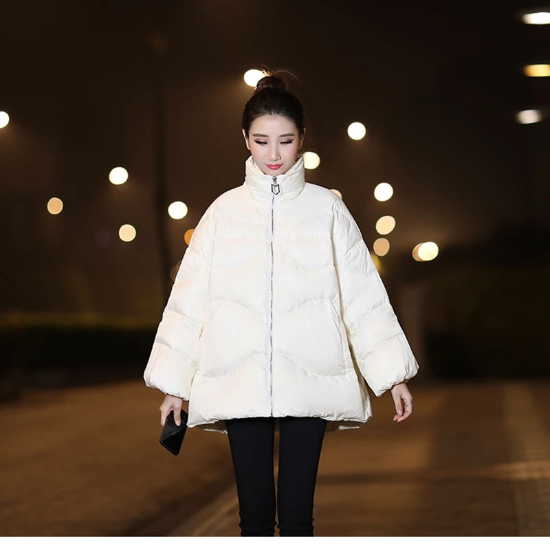 Winter 2023 New Style Down Jacket Fashion All Match Loose Jacket Korean Fashion White Duck Down Jackets Parkas Cotton Coats over