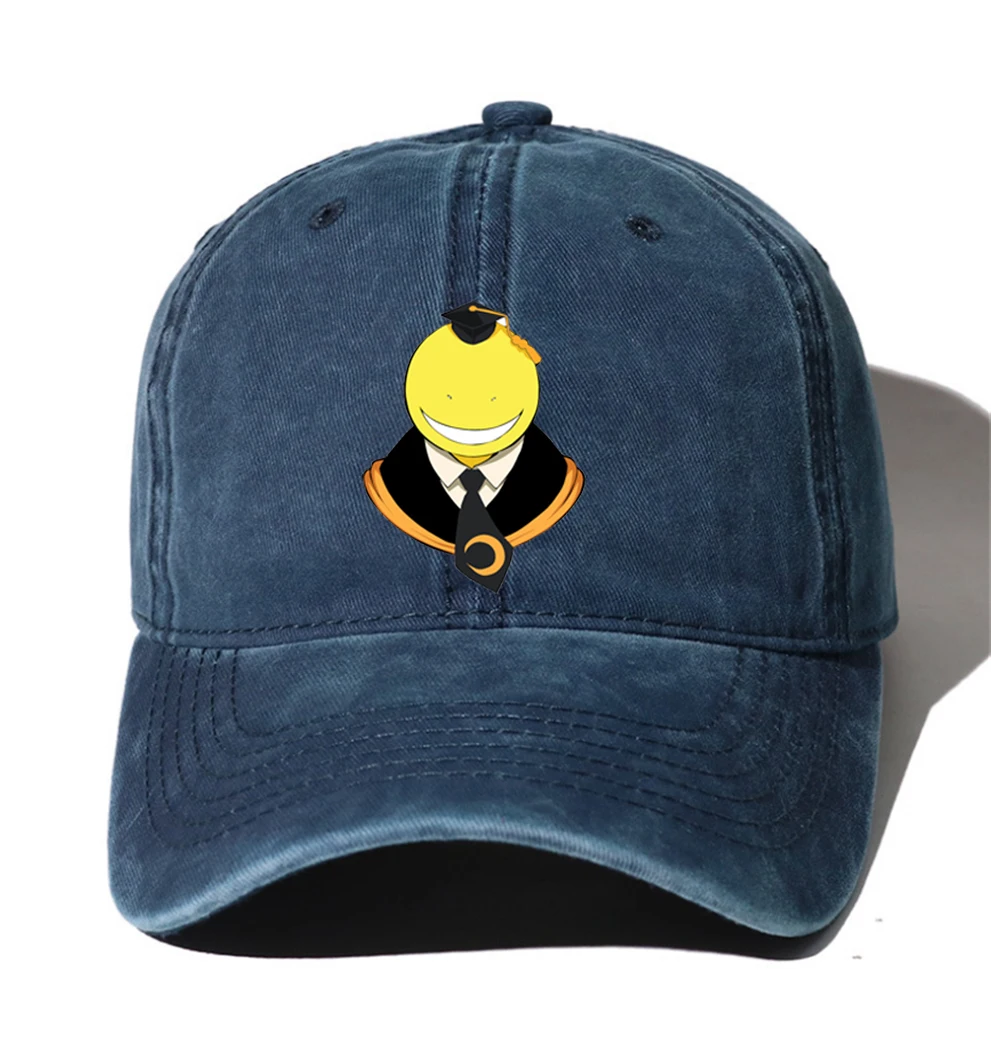 

Teenagers Cartoon Denim Baseball Cap Hats Men Women Cowboy Hats Bone Summer Autumn Hip Hop Cap for anime Assassination Classroom