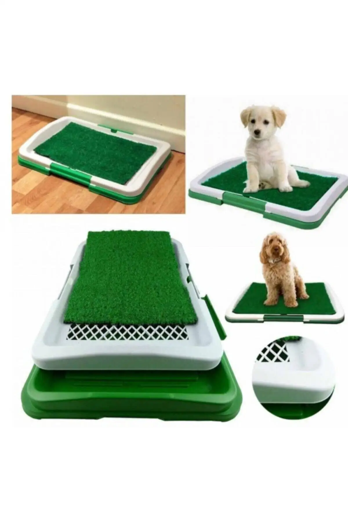 

2021 New Portable Pet Toilet Training Plastic Mat Training Potty Dog Cat Pad Toilet Training Urine Trainer Dog Toilet Pad free
