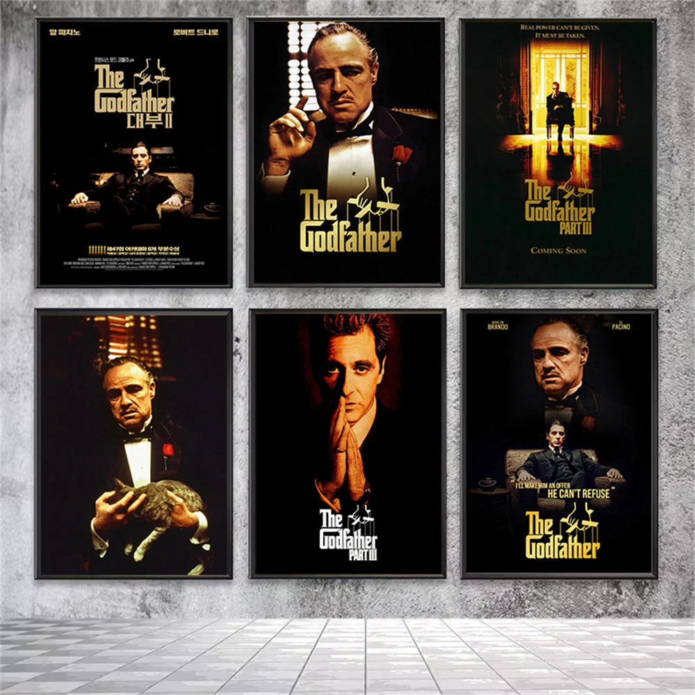 Классический фильм Крестный отец холст картина гангстерский актер постеры и