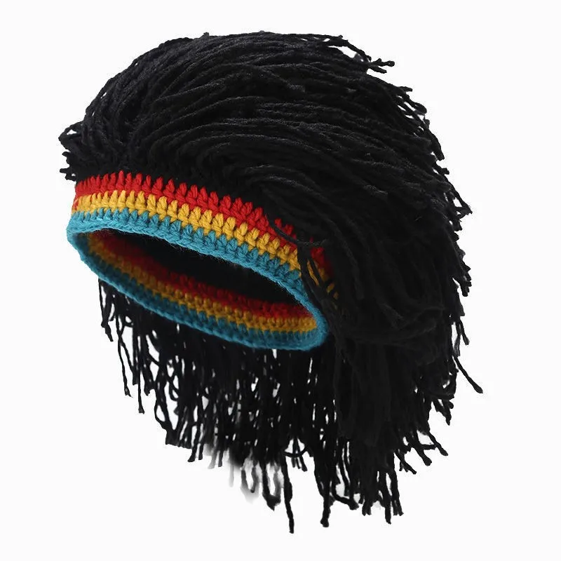 Мужская Шапка-бини Rasta шапки в стиле хип-хоп шерстяная шапка ручной работы