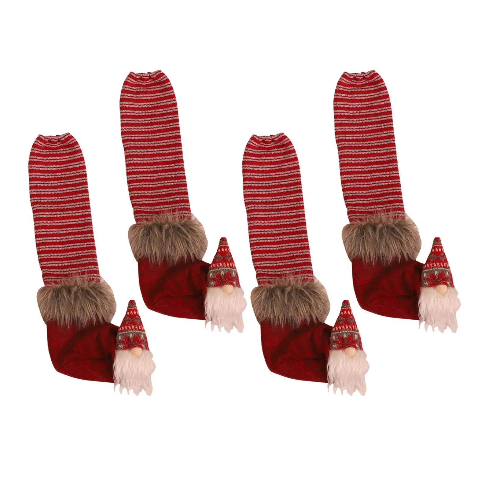 

Чехол для ножек стола на Рождество, украшение, чехол для ножек, рождественские рукава для стула для рождественской вечеринки, дома, столовой, праздничное украшение