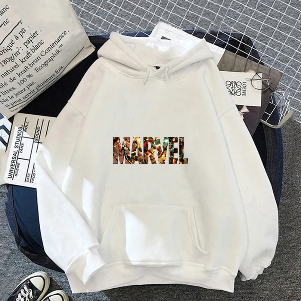 Новые осенние толстовки Marvel для мужчин Kawaii пуловер с капюшоном одежда Мультяшные