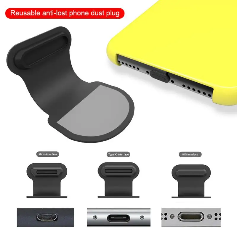 

Lossproof Silicone Phone Dust Plug USB Charging Port Rubber Plug Protector Dustproof Cover Cap For Iphone Xiaomi HUAWEI DustPlug