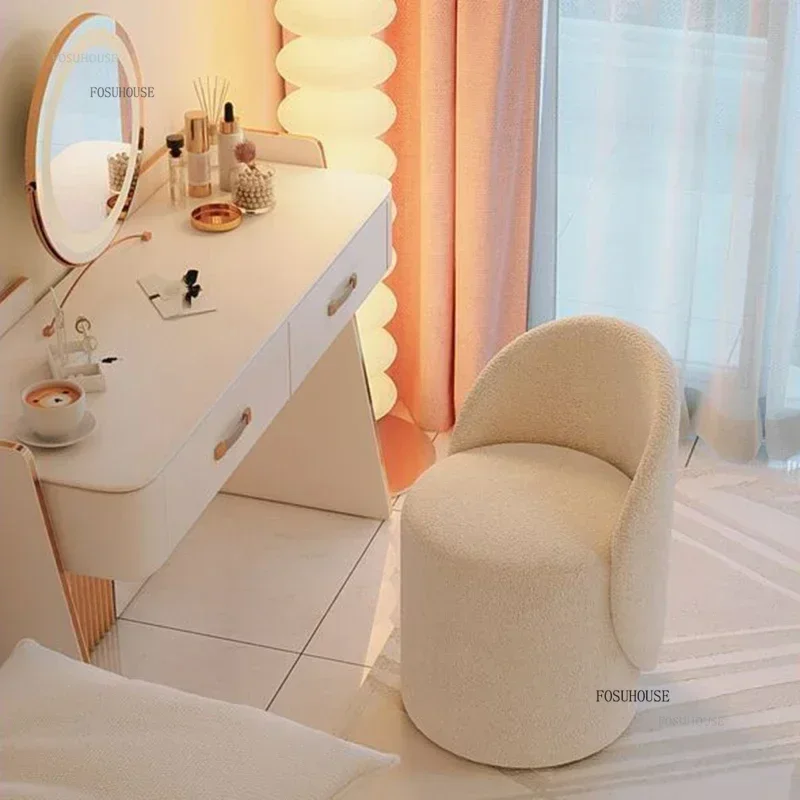 Дизайнерская спинка табуреты для макияжа легкая роскошная мебель гостиной