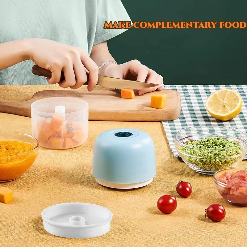 Electric Mini Garlic Crusher Portable Chopper USB Charging Ginger Chili Vegetable Masher Machine Kitchen Tool |