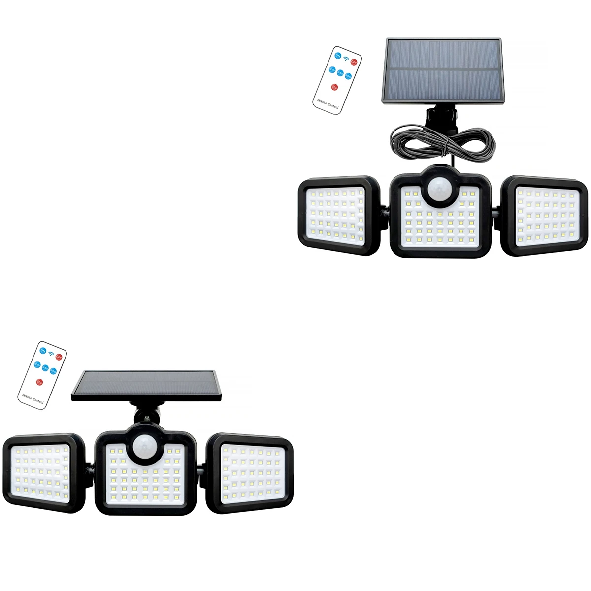 

Solar Light Outdoor with 3 Heads Motion Sensor Light with 108LEDs Solar Door Light IP65 Waterproof Fence Light 3 Lighting Modes