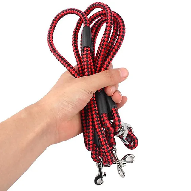 3 Way Dogs Coupler Leash Triple Pet Leashes No Tangle Dog Triple Lead Nylon Traction Rope for Walking Pet Leash Fit for Puppies 4
