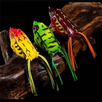 1pc 55mm 12g top water ray frog shape crank wobblers for fly fishing soft tube bait japan plastic artificial baits soft lure