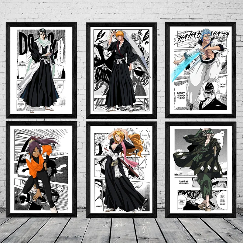 

Comic Wall Art Nordic Posters and Prints Japanese Manga Bleach Canvas Painting Print Ichigo Comic Picture for Home Decor Cuadros