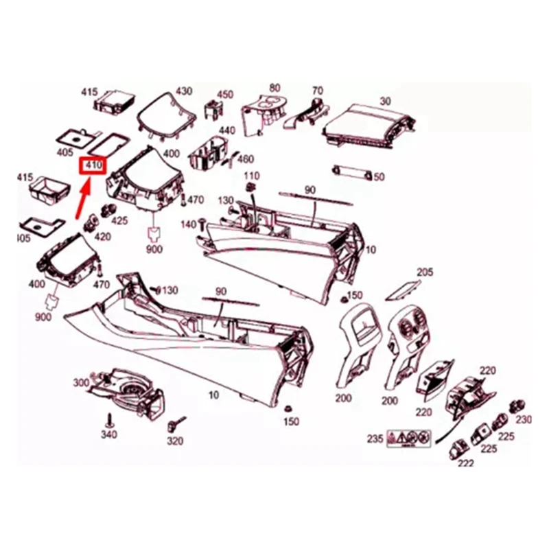 AU04 -A2056830291 для Mercedes Benz Glc X253 W205 C300 подстаканник центральной консоли резиновые