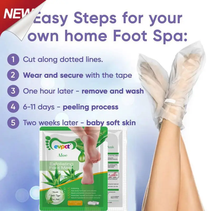 

2/Feet Exfoliating Mask Skin Peeling Dead Skin Feet Masks Foot Heels Cream Moisturizes Skins Foot SPA Gentle Cleansing