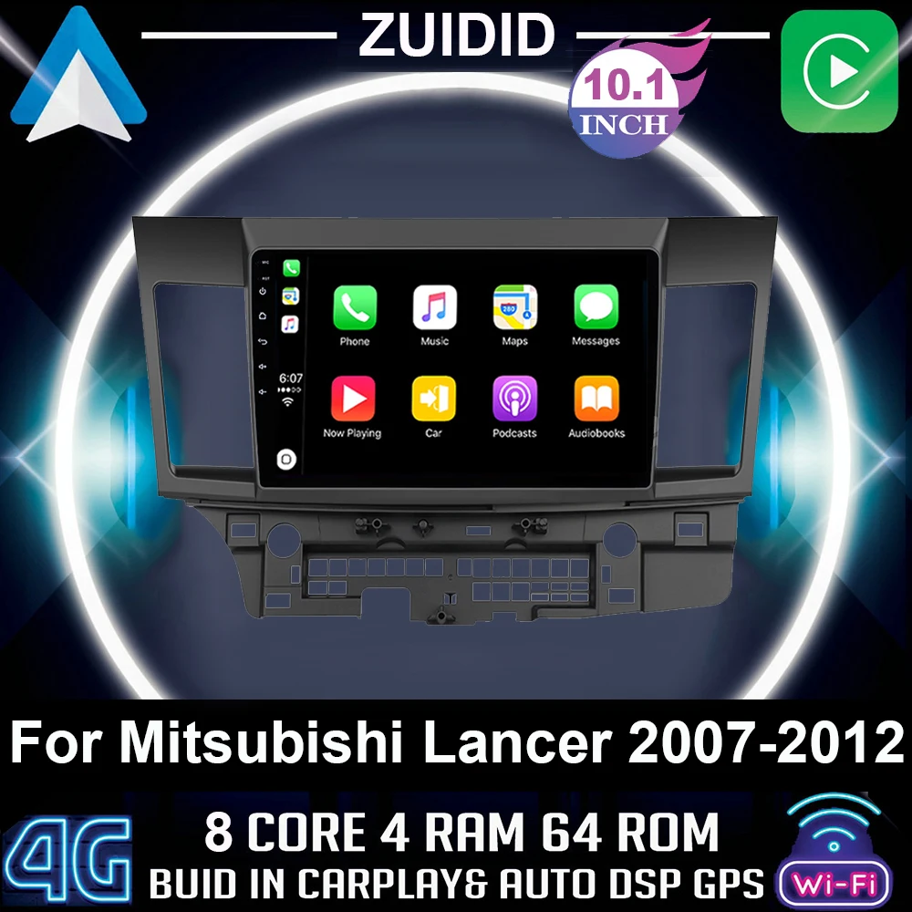 

ZUIDID Android 10.1 For Mitsubishi Lancer 2007 - 2013 Car Radio Multimedia Video Players Android Auto CarPlay 2 din no dvd