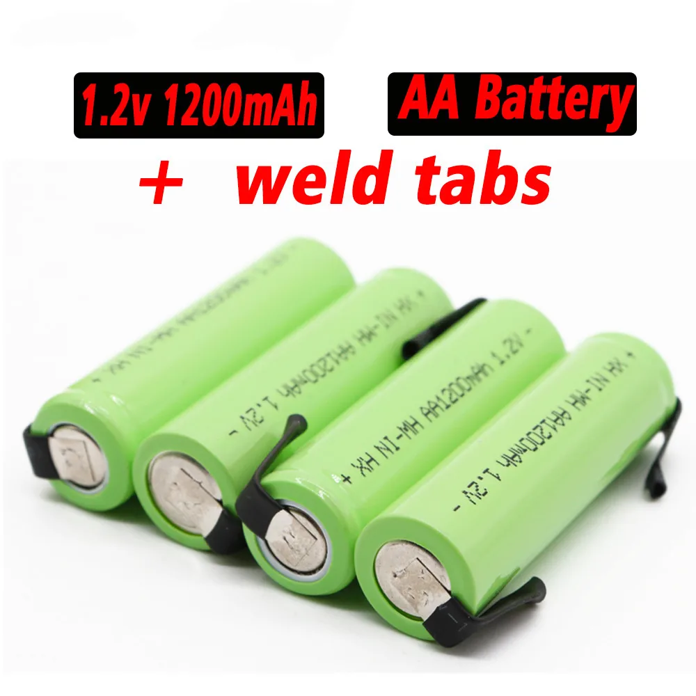 

Аккумуляторная батарейка AA, 1,2 в, 1200 мА · ч, никель-металлогидридная батарейка AA С пайкой для самостоятельного изготовления электрической бритвы, игрушек для прорезывания зубов, безопасная батарейка