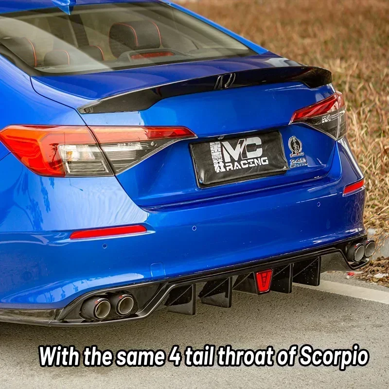 Для Honda Civic 11-го поколения 2022 глушитель 4 выхода автомобильный наконечник задний