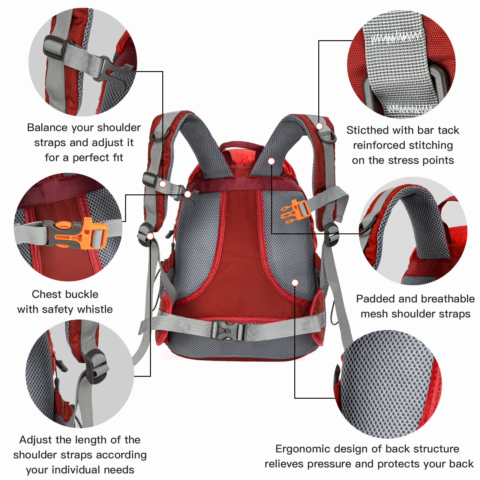 Night Cat Hiking Backpack MountaineerNight Cat 15L Kids Hiking Bing Backpack with Rain Cover Travel Camping Backpack for Outdoor