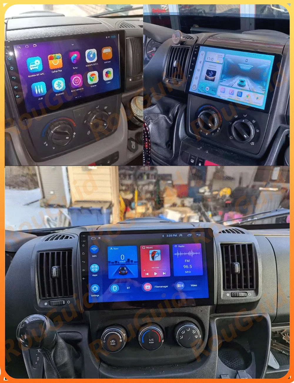 Фото Мультимедийный плеер Carplay Android 16 для Fiat Ducato, Peugeot Boxer, Citroen Jumper 2006-2022, 5G GPS, беспроводной, 2K, Wi-Fi №2